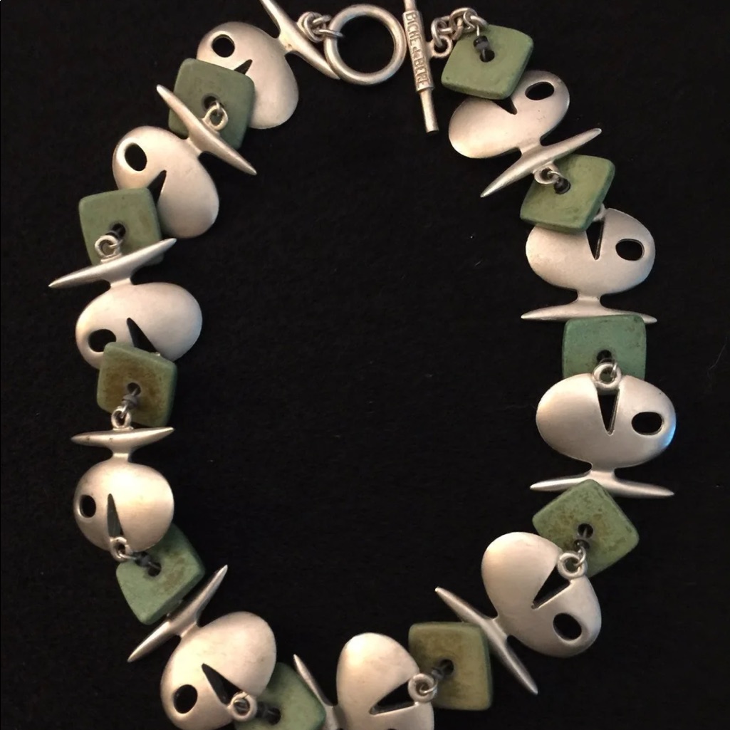 Biche De Bere Paris Vintage Art Collar Statement Necklace 18”